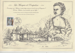 ///  FRANCE   /// Document - La Marquise De Pompadour  1721 -1764 - Tirage N° 15 - D'après Massoubre - - Documents Of Postal Services