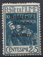 Fiume YT 123 Neuf Avec Charnière X MH - Fiume