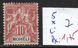 MOHELI 5 * Côte 7 € - Unused Stamps