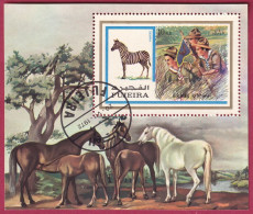 Fujeira Block 54 A Gestempelt, Weltpfadfindertreffen In Japan - Lord Baden-Powell (Nr. 2477) - Used Stamps