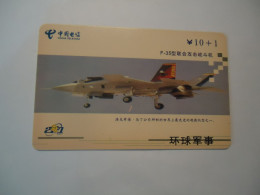 CHINA  USED  PHONECARDS AIRPLANES FORCE - Flugzeuge