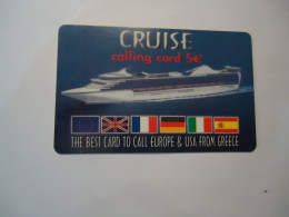 GREECE  USED  PREPAID CARDS  SHIPS GRUISE - Boten