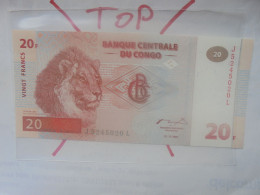 CONGO 20 FRANCS 1997 Neuf (B.33) - République Démocratique Du Congo & Zaïre