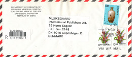 Taiwan Registered Air Mail Cover Sent To Denmark 1-3-1983 Topic Stamps - Luftpost