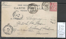 Levant - CP  Jerusalem Bureau Français - 1904 - Type Mouchon - Storia Postale