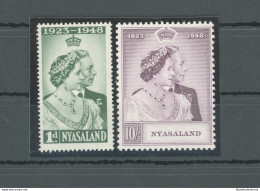 1948 Nyasaland Protectorate - Stanley Gibbons N. 161/62 - Royal Silver Wedding - MNH** - Sonstige & Ohne Zuordnung