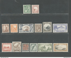 1936-42 NEW ZEALAND, Stanley Gibbons N. 577/90c - Soprastampa 98 - 14 Valori - MNH** - Other & Unclassified