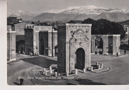 RIETI  PORTA ROMANA  E VEDUTA DEL TERMINILLO  VG - Rieti