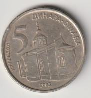 SERBIA 2003: 5 Dinara, KM 36 - Serbia