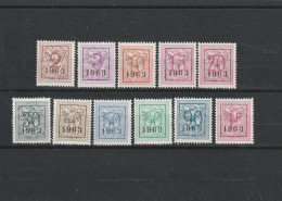 Preo  736/746 Serie No 56 ** - Typos 1951-80 (Ziffer Auf Löwe)