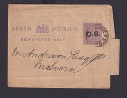 Australien South Australia Ganzsache Dienst Streifband 1/2p Queen Victoria - Colecciones