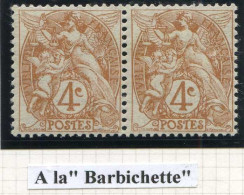Réf 83 > FRANCE  TYPE BLANC < N° 110 * * Variété < A La Barbichette (Timbre De Droite) < Neuf Luxe * * MNH - 1900-29 Blanc