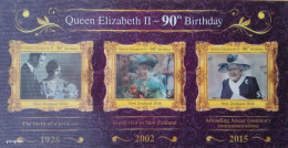 New Zealand 2016, Queen Elizabeth II - 90th Birthday, MNH Unusual S/S - Nuevos