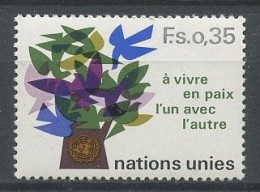 NU Genève 1978 N° 72 ** Neuf  MNH  Superbe Oiseau Bird Colombe Arbre Tree Série Courante - Unused Stamps
