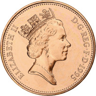 Grande-Bretagne, Elizabeth II, 2 Pence, 1995, Londres, Série BU, Cuivre Plaqué - 2 Pence & 2 New Pence