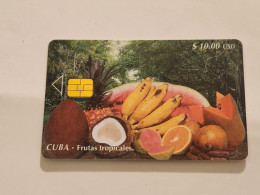 CUBA-(CU-ETE-0089A)-Frutas Tropicales-(CHT10)-(21)-($10)-(0003372974)-used Card+1card Prepiad Free - Kuba