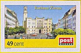 Zittau Rathaus Markt, 49 Cent Postmodern, Privatpost **, Wunschbriefmarke - Privatpost