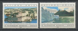 NU Genève 1984 N° 122/123 ** Neufs  MNH  Superbes C 2.70 € Patrimoine Mondial UNESCO Fort Saint-Angelo Los Glaciares - Nuevos