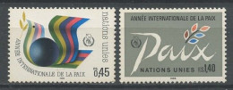 NU Genève 1986 N° 145/146 ** Neufs  MNH  Superbes C 4.30 € Oiseau Bird Colombe Année Internationale De La Paix Pax - Unused Stamps