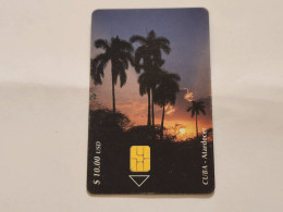 CUBA-(CU-ETE-0109)-Atardecer-(22)-($10)-(0004002439)-used Card+1card Prepiad Free - Kuba