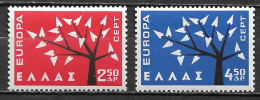 GREECE 1962 Europe CEPT Set MNH Vl. 861 / 862 - Unused Stamps