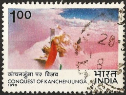 India 1978 - Mi 748 - YT 544 ( Indian Flag On Mount Kanchenjunga ) - Used Stamps