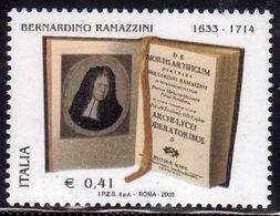 ITALIA REPUBBLICA ITALY REPUBLIC 2003 BERNARDINO RAMAZZINI SCIENZIATO € 0,41 MNH - 2001-10: Mint/hinged