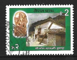 NEPAL. N°498 Oblitéré De 1992. Temple Narijhowa. - Hindoeïsme