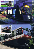 Luxembourg - Transport : Tramway Et Funiculaire CM 2087/2088 (année 2017) - Maximumkarten