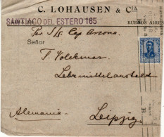 ARGENTINA 1911 LETTER SENT FROM BUENOS AIRES TO LEIPZIG - Storia Postale