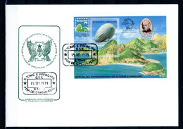 Sao Tome E Principe Block 36 A Zeppelin Ersttagesbrief/FDC #GO637 - Sao Tome Et Principe