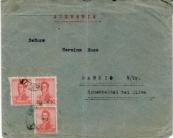 ARGENTINA 1920 LETTER SENT FROM IBICUY TO DANZIG / GDAŃSK / - Storia Postale