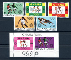 Ghana 472-476 A + Bl. 46 Postfrisch Olympia München 1972 #JS070 - Ghana (1957-...)