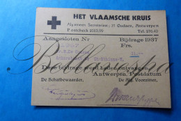 Het Vlaamse Kruis Oudaen Antwerpen Bijdrage 1937 "E.DE GREAVE"  Ankerstr. St Niklaas - Documentos Históricos