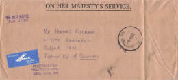 FIJI - AIRMAIL 1982 ON HER MAJESTY'S SERVICE - KARLSRUHE/DE / 5267 - Fiji (1970-...)