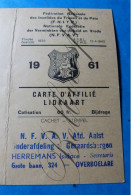 N.F.V.A.V. Invalide Lidkaart 1961   ""DE BODT Jeanne"" 14/02/1903 Geraardsbergen N° 0075 - Historische Dokumente