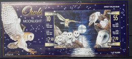 Niuafo’ou 2001, Owls In The Night, MNH Unusual S/S - Tonga (1970-...)