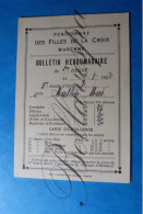 Pensionnat Des Filles De La Croix. 1925  "MATHEI Madeleine " Primus - Bulletin Hebdomadaire  X 4 Pc. - Documents Historiques