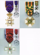 Luxembourg - Décorations Militaires : Médailles CM 2084/2086 (année 2017) - Maximum Cards
