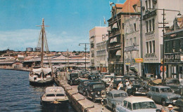 Curacao - Harbour View , Old Cars Old Postcard - Curaçao