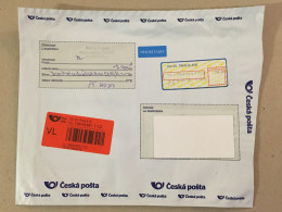 Ceska Republika Ceska Posta Used Letter Stamp Circulated Cover Registered Barcode Label Printed Sticker Praha 2017 - Cartas & Documentos