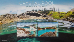 Norfolk Island 2018, Crystal Pool, MNH S/S - Ile Norfolk