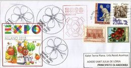 Exposition Universelle De 2015 à MILAN, Lettre Du Pavillon Des îles SAMOA, Avec Timbres Samoa Vendus Au Pavillon Samoa - Samoa