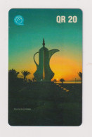 QATAR - Coffee Pot Statue Magnetic Phonecard - Qatar