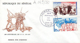 Senegal A 149/60 Fdc 200éme Anniversaire Des USA, La Fayette, Washington, Rochembeau, Boston, Yorktown - Onafhankelijkheid USA