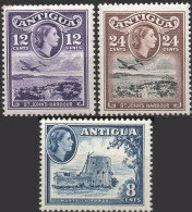 ANTIGUA/1953-56/MH/SC#114-6/ QUEEN ELIZABETH II / QEII/ PICTORIAL  / PARTIAL SET - 1858-1960 Crown Colony