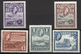 ANTIGUA/1953-56/MNH/SC#107-8, 114-6/ QUEEN ELIZABETH II / QEII/ PICTORIAL  / PARTIAL SET - 1858-1960 Kronenkolonie