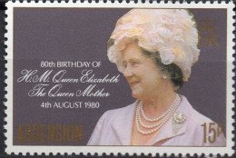 ASCENSION/1980/MNH/SC#261/ QUEEN MOTHER ELIZABETH 80TH. ANNIV. / ROYALTY - Ascension