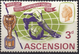 ASCENSION/1966/MH/SC#100/ WORLD CUP SOCCER ENGLAND 1966 ISSUE / SPORTS/ 3p - Ascension