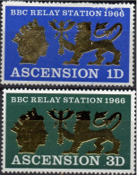 ASCENSION/1967/MH/SC#111-2/ QUEEN ELIZABETH II / QEII/ OPENING OF BBC /COMUNICATIONS/ PARTIAL SET - Ascension